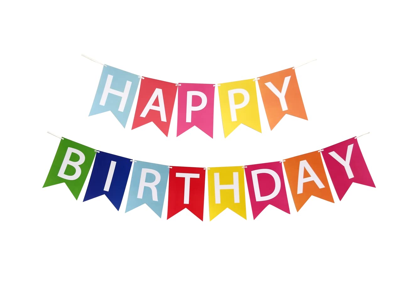 Banderín Happy Birthday Multicolor