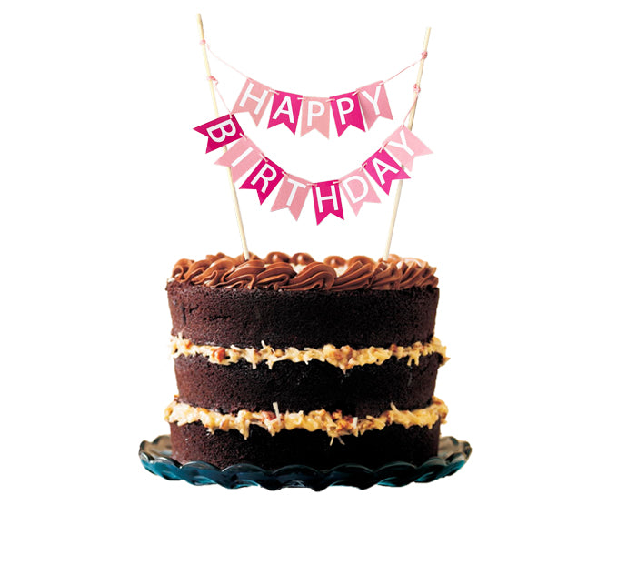 Letrero para pastel Happy Birthday Rosas