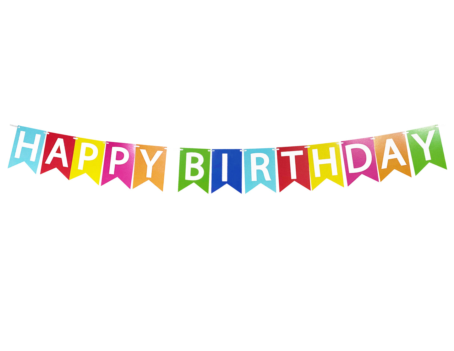 Mini Banderín Happy Birthday Multicolor