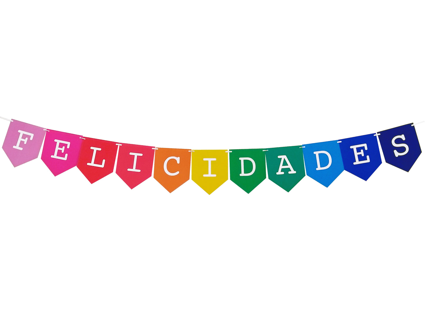 Mini Banderín Felicidades Multicolor