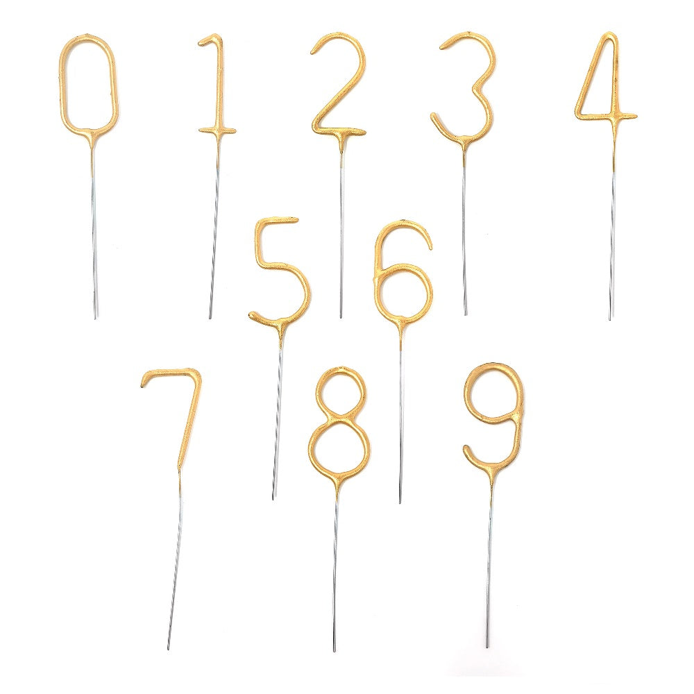 Bengalas de Número Doradas