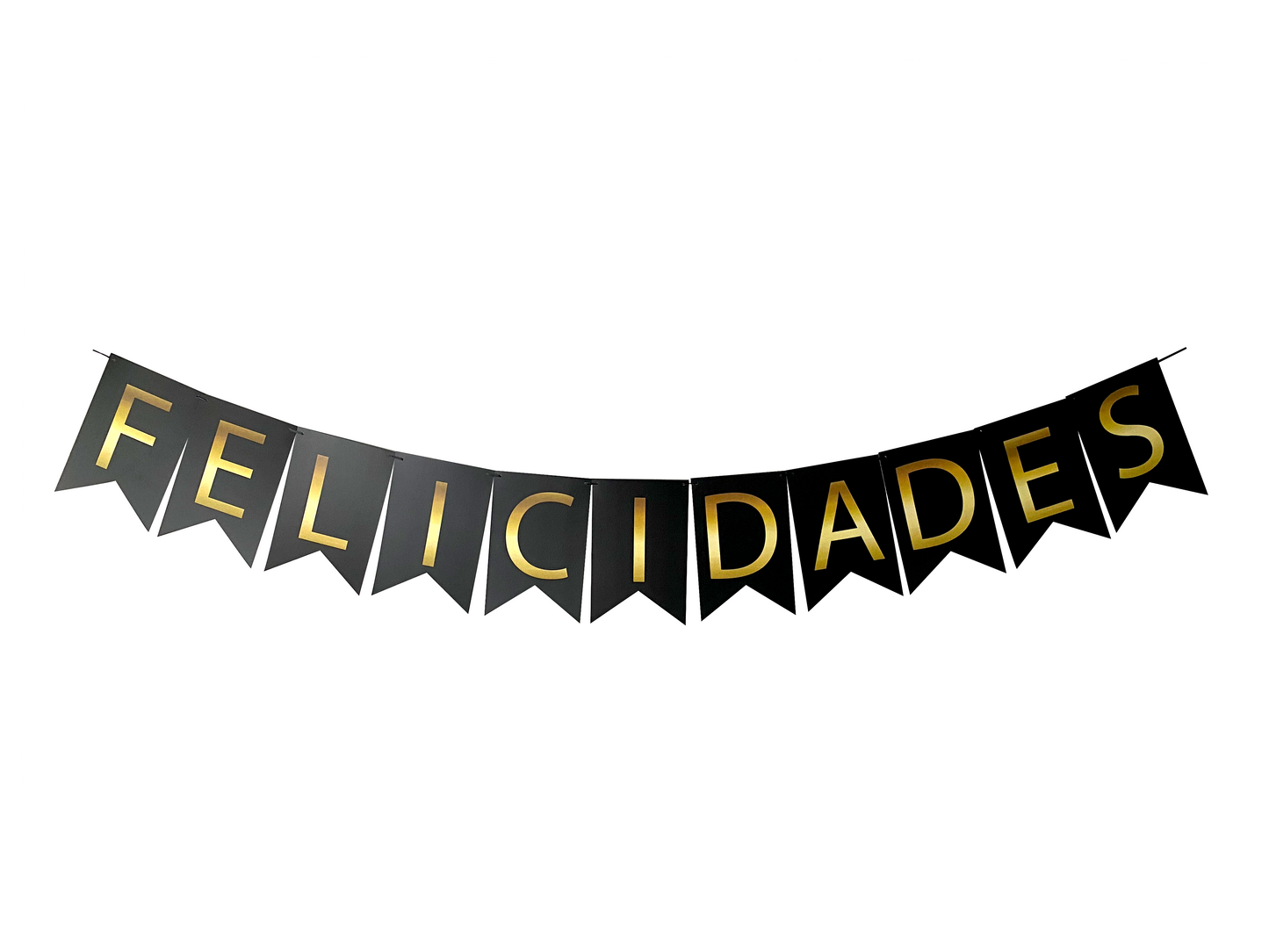 Banderín Felicidades Negro