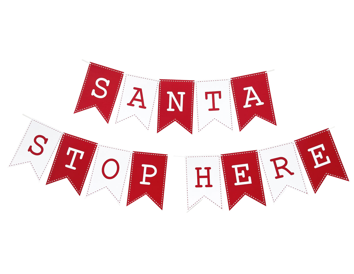 Banderín Santa Stop Here