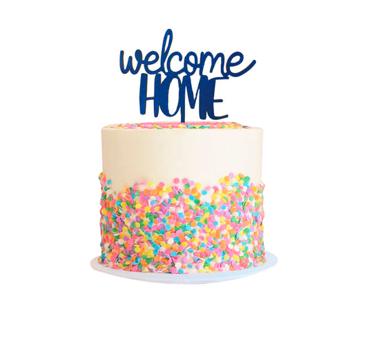 Letrero para pastel “Welcome Home"