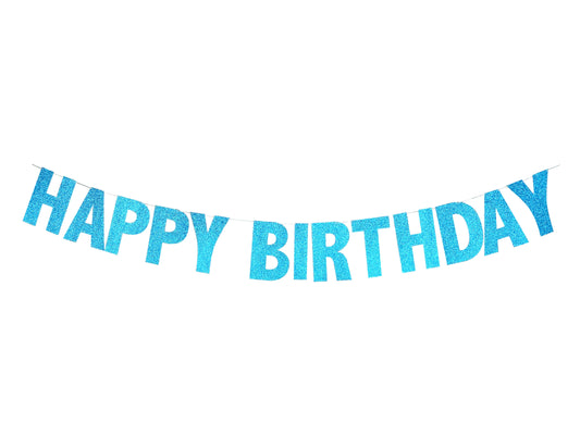 Banderín Happy Birthday Glitter
