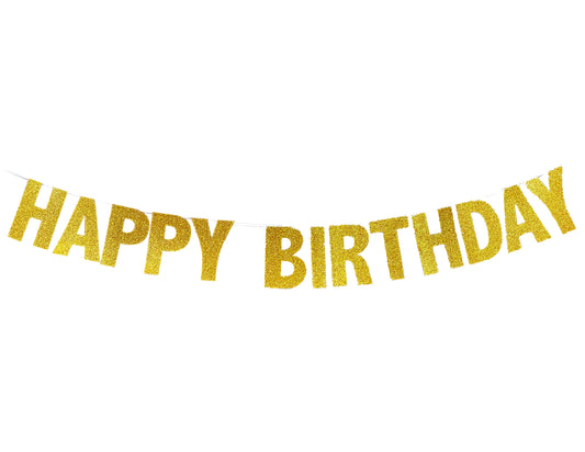 Banderín Happy Birthday Glitter