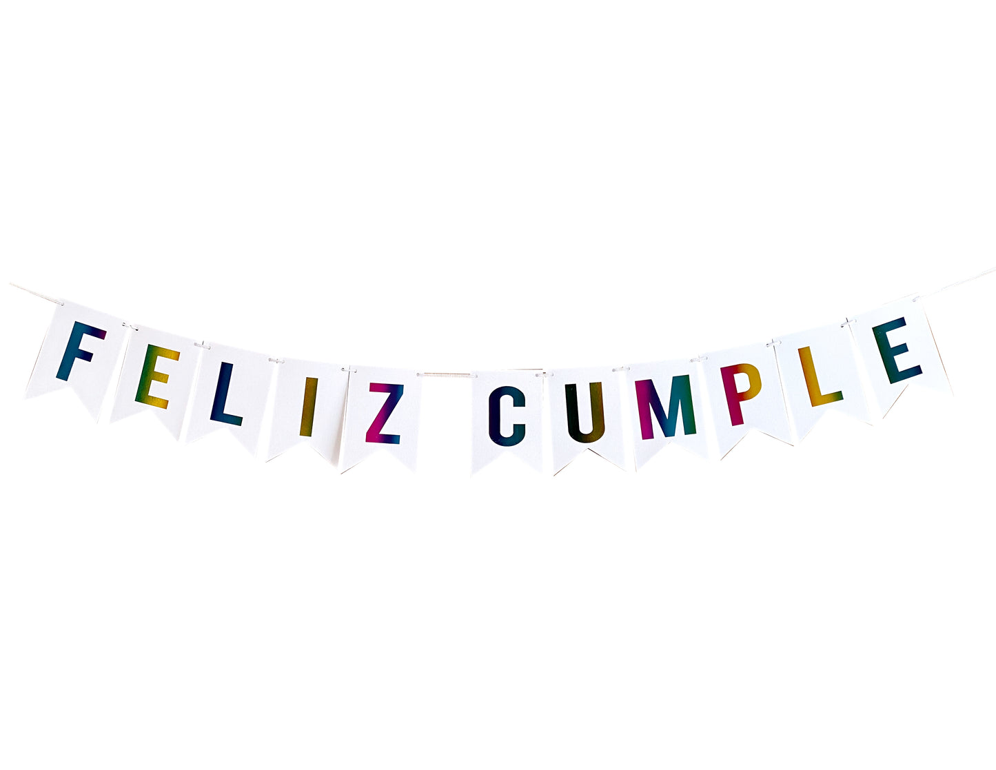 Mini Banderín Feliz Cumple Metálico