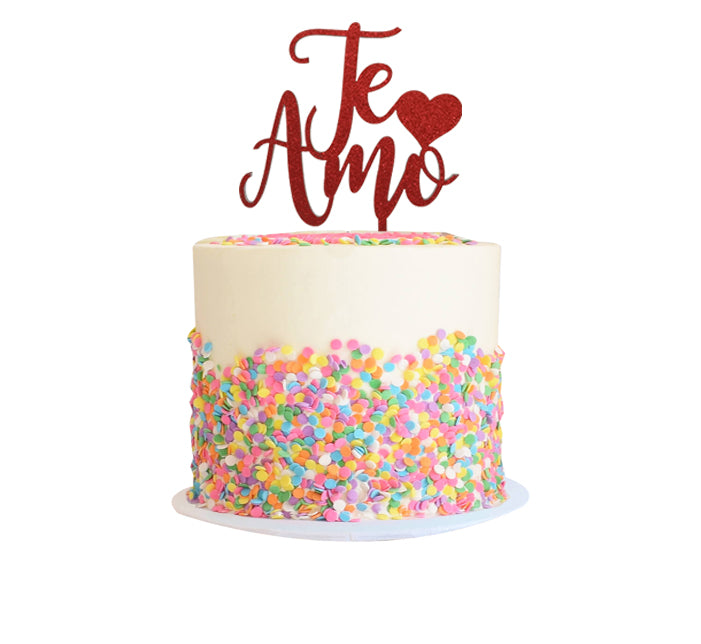 Letrero para pastel “Te Amo"