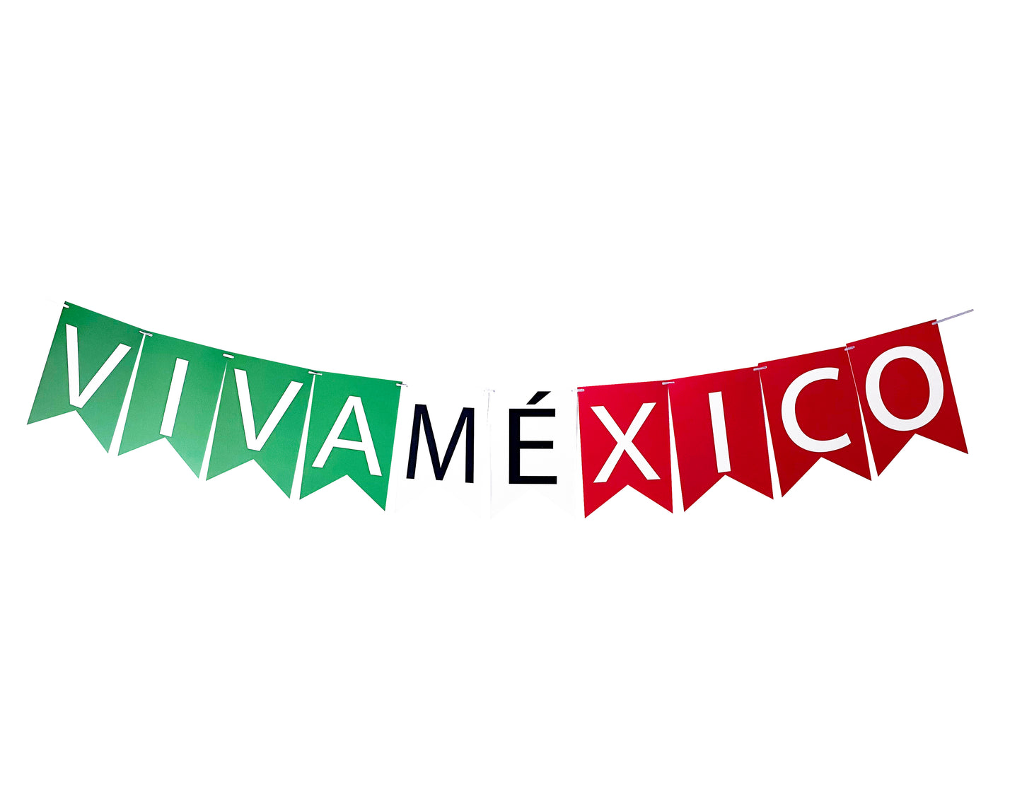Banderín Viva México Tricolor